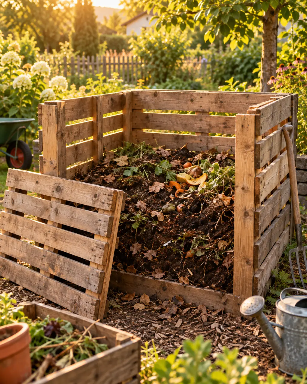 Composteur en palette : un montage aéré pour éviter le compost qui pourrit