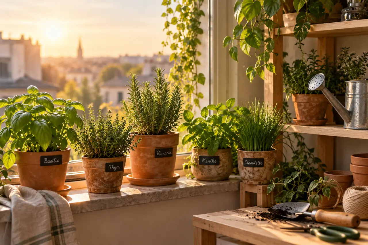 Potager en appartement : des aromates à portée de main, pas un garde-manger