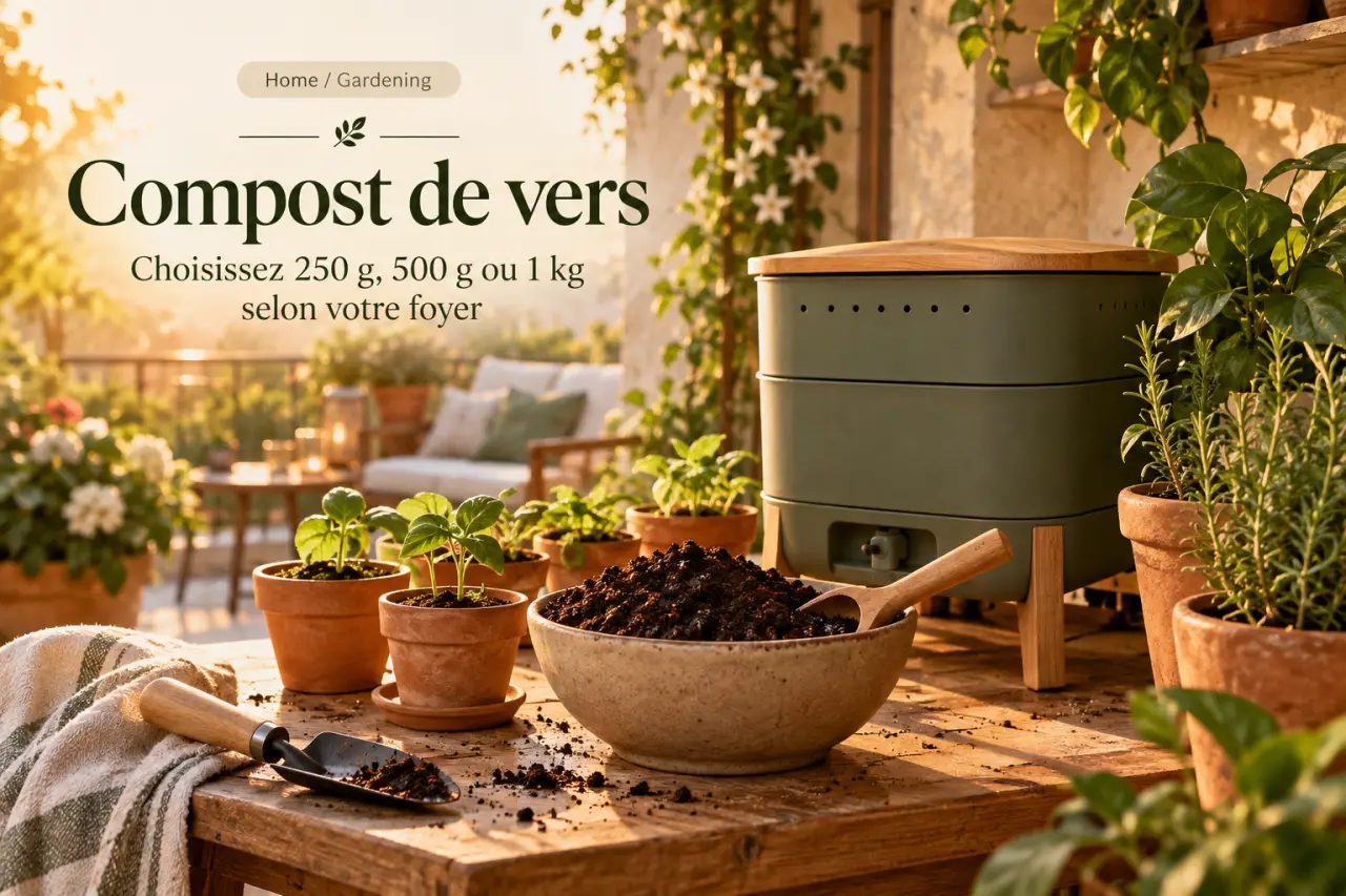 Compost de vers : choisissez 250 g, 500 g ou 1 kg selon votre foyer
