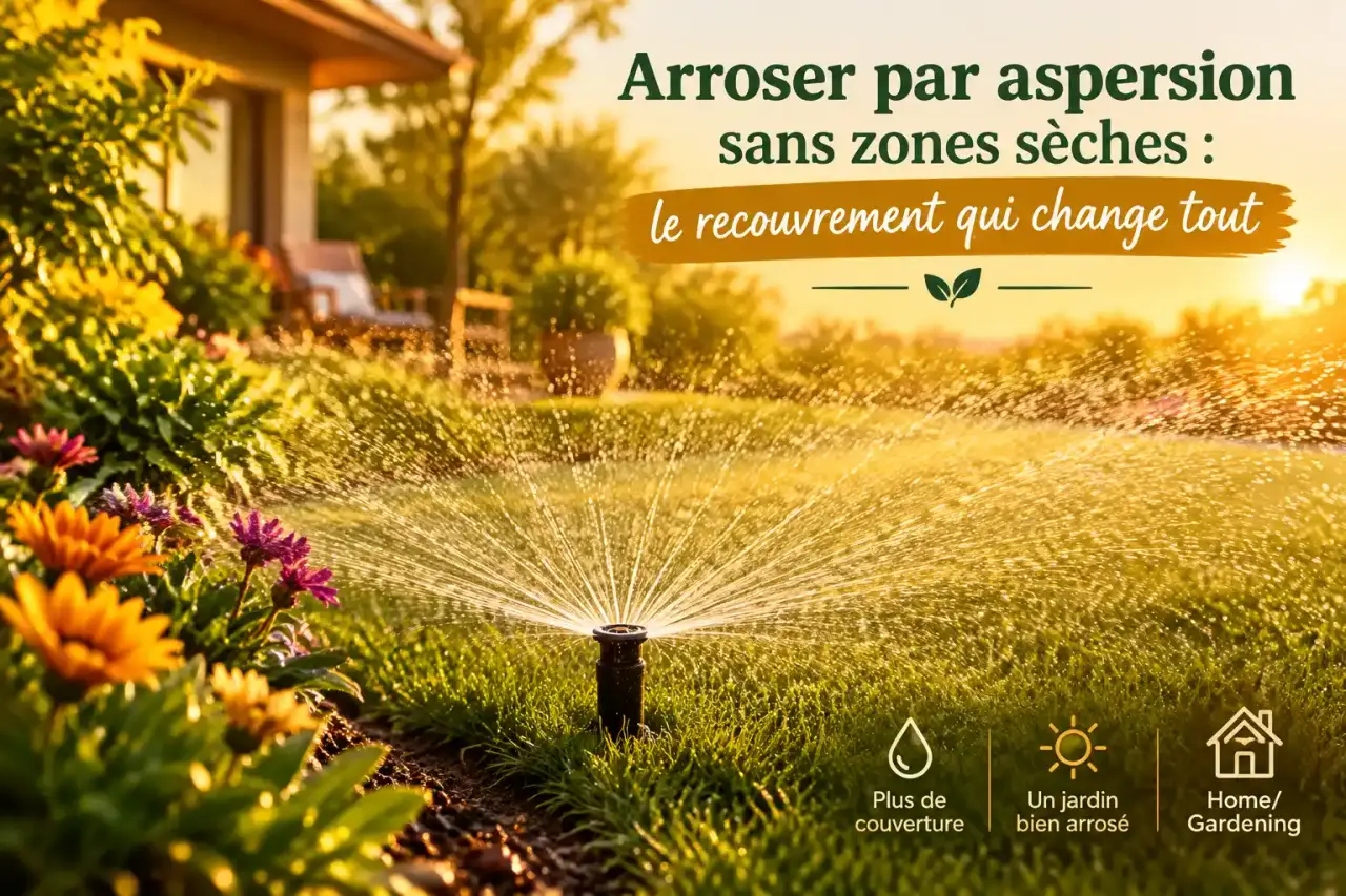 Arroser par aspersion sans zones sèches : le recouvrement qui change tout