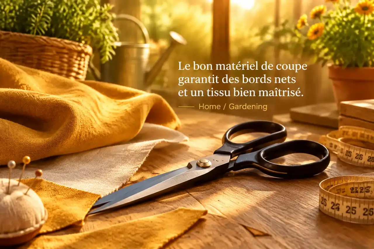 Le bon matériel de coupe garantit des bords nets et un tissu bien maîtrisé