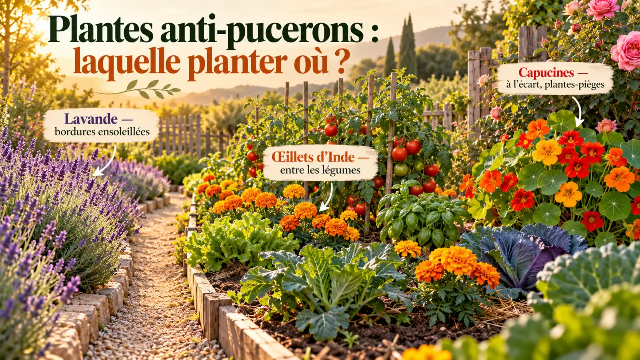 Plante anti pucerons : lavande, œillet d'Inde ou capucine, laquelle planter où ?