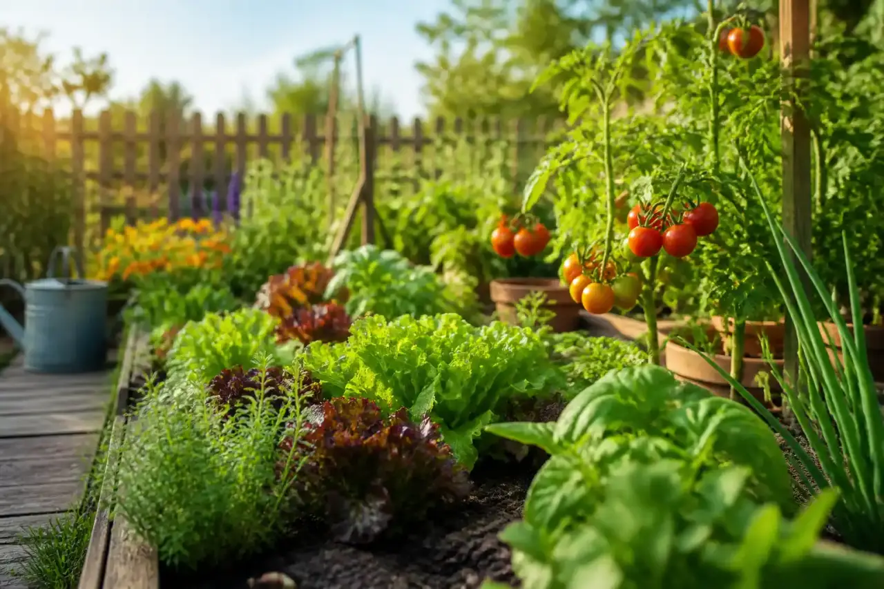 Sélection de différents types de terreaux fertiles et d'outils de jardinage en bois sur une table d'atelier