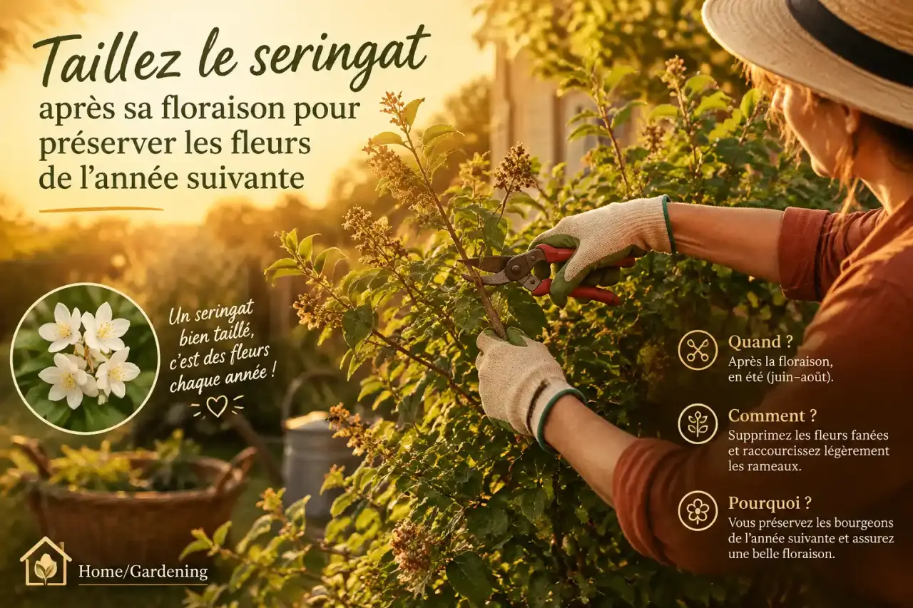 Taillez le seringat après sa floraison pour préserver les fleurs de l’année suivante