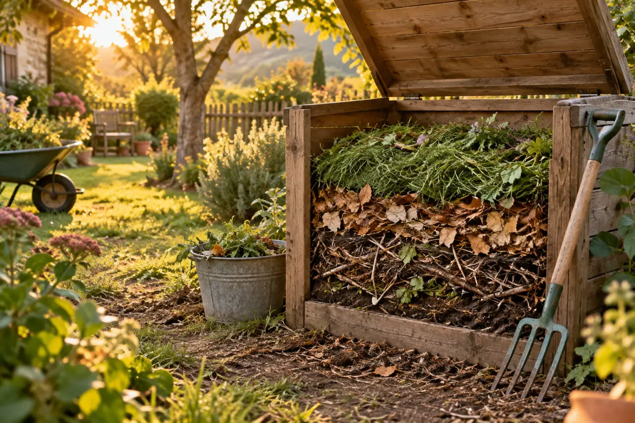 Composter les déchets verts, à condition d’équilibrer tontes, feuilles et broyat